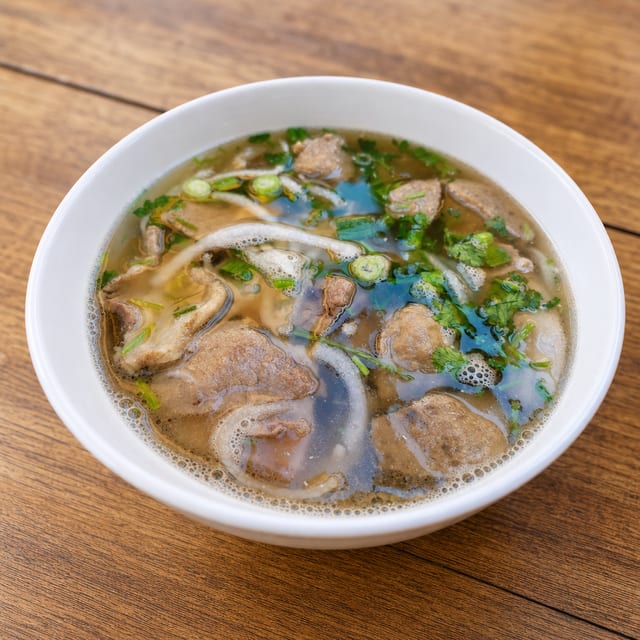Beef Rice Noodle Soup.