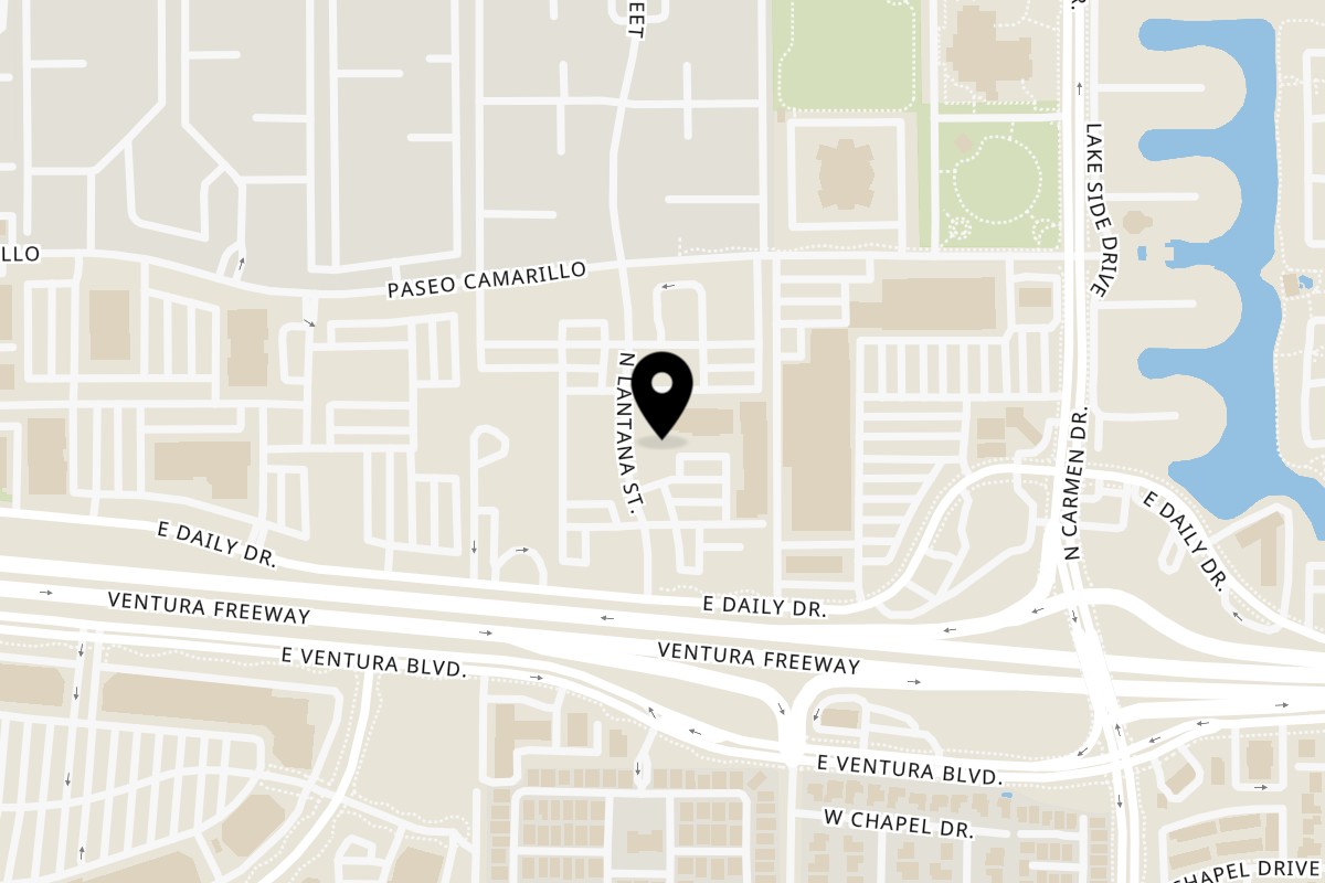Map showing the location of Basil & Mint on 350 N Lantana St in Camarillo